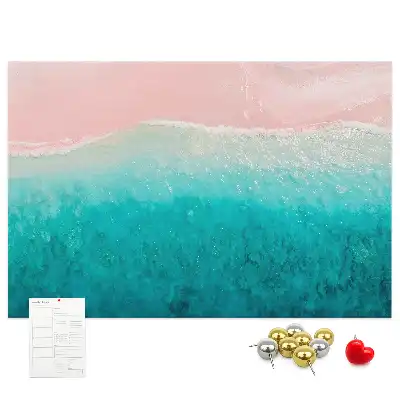 Beach and sea sand cork memo board