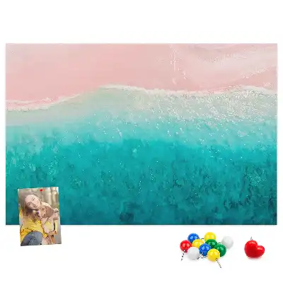 Beach and sea sand cork memo board