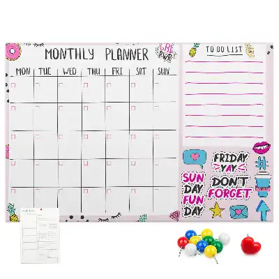 Printed Cork Board Monthly planner