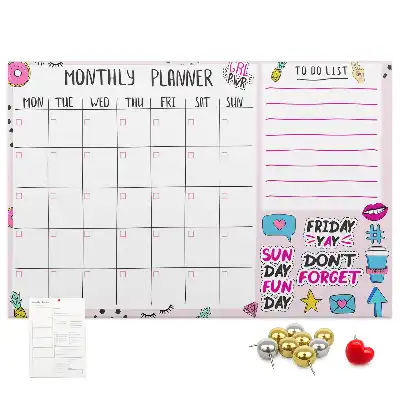 Printed Cork Board Monthly planner