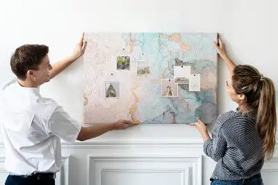 Printed Cork Memo Board Abstract painting
