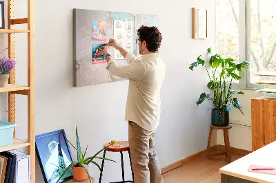 Printed Cork Memo Board Abstract painting