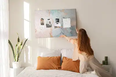 Abstract Painting Printed Cork Memo Board