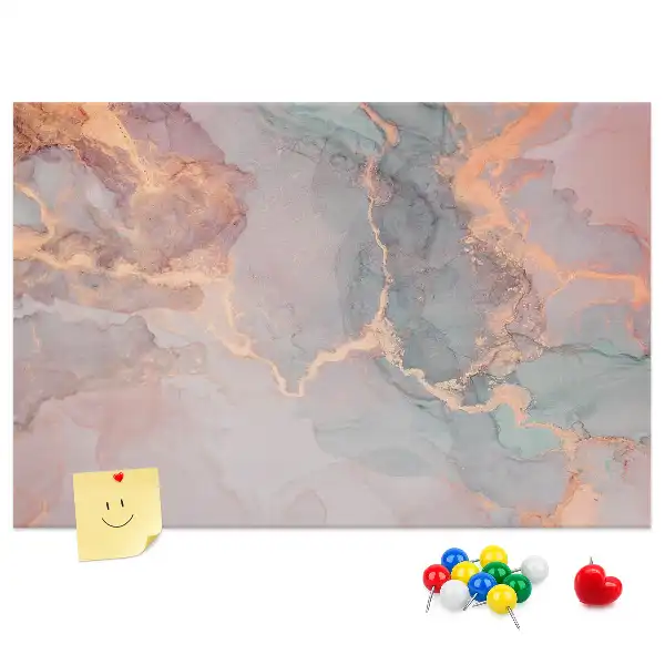 Decorative marble cork memo board