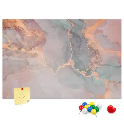Decorative marble cork memo board