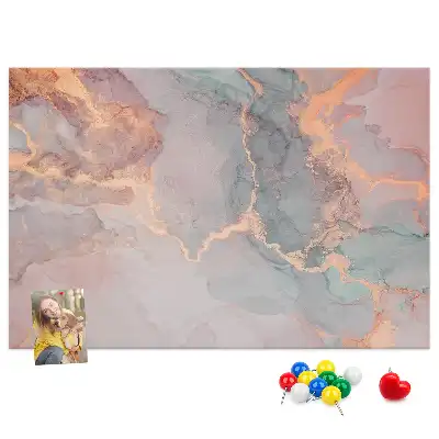 Decorative marble cork memo board
