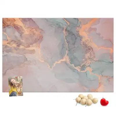 Decorative marble cork memo board