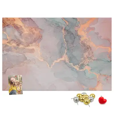 Decorative marble cork memo board