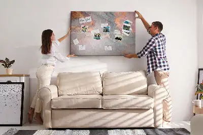 Decorative marble cork memo board