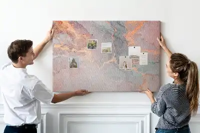 Decorative marble cork memo board