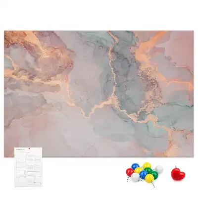Decorative marble cork memo board