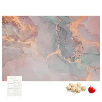 Decorative marble cork memo board
