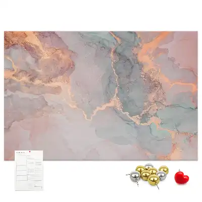 Decorative marble cork memo board