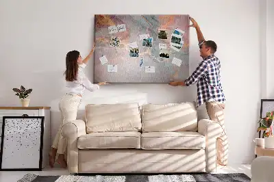 Decorative marble cork memo board