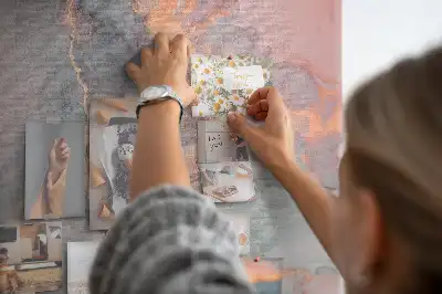 Decorative marble cork memo board