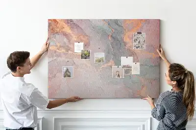 Decorative marble cork memo board