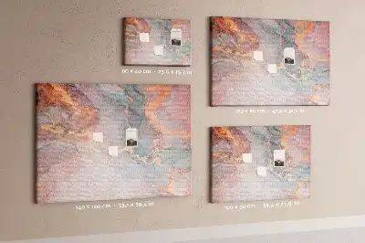 Decorative marble cork memo board