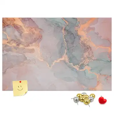 Decorative marble cork memo board