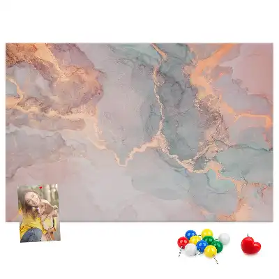 Decorative marble cork memo board
