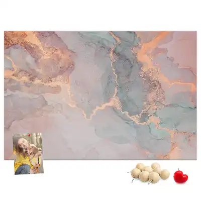Decorative marble cork memo board
