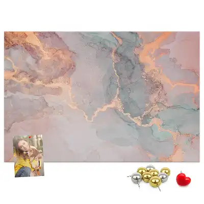 Decorative marble cork memo board
