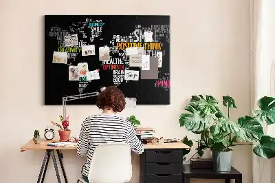 Printed World Map Cork Board