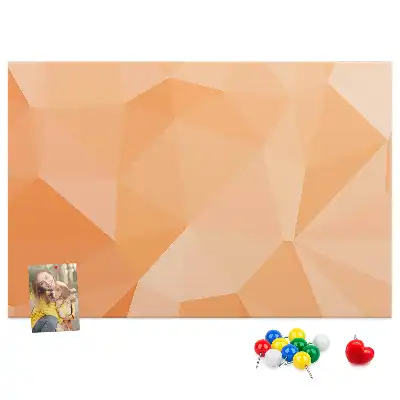 Cork memo board with abstract triangles pattern