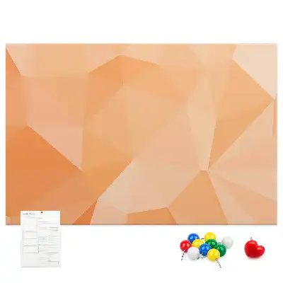 Cork memo board with abstract triangles pattern