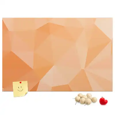 Cork memo board with abstract triangles pattern