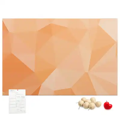 Cork memo board with abstract triangles pattern