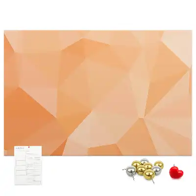 Cork memo board with abstract triangles pattern