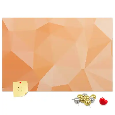 Cork memo board with abstract triangles pattern