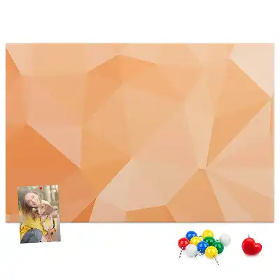 Cork memo board with abstract triangles pattern