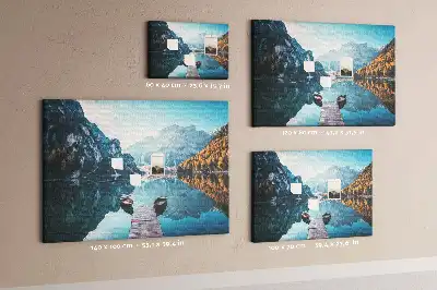Printed Cork Board Boats on the lake