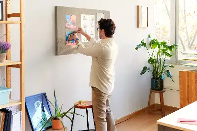 Printed Abstract Light Cork Memo Board