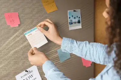 Printed Abstract Light Cork Memo Board