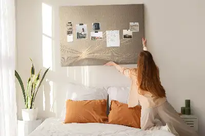 Printed Abstract Light Cork Memo Board