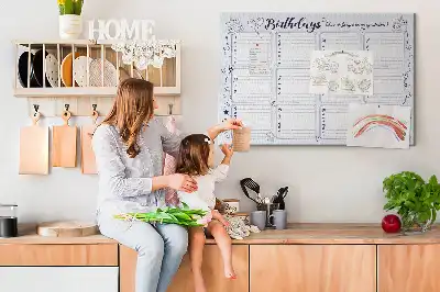 Cork birthday memo board