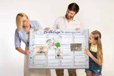 Cork birthday memo board
