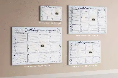Cork birthday memo board