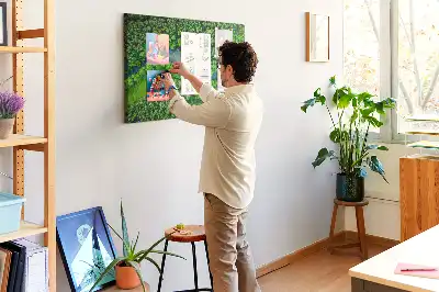 Printed Cork Memo Board River in the forest