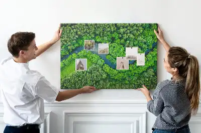 River in the Forest Printed Cork Memo Board