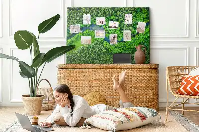 River in the Forest Printed Cork Memo Board