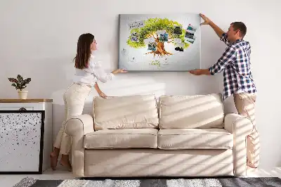 Family tree cork memo board