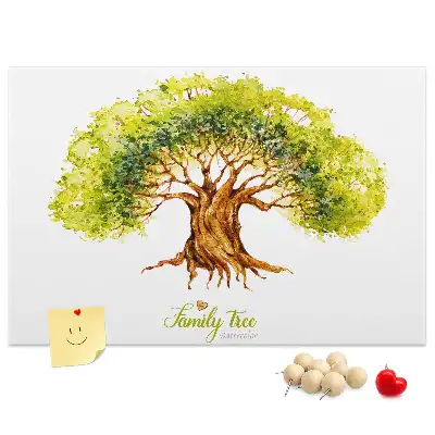 Cork memo board Family tree