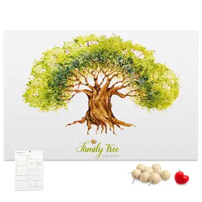 Family tree cork memo board