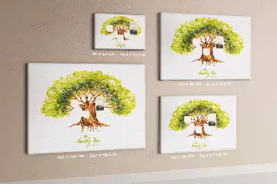 Cork memo board Family tree