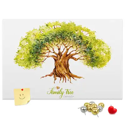 Family tree cork memo board