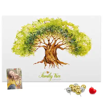 Family tree cork memo board