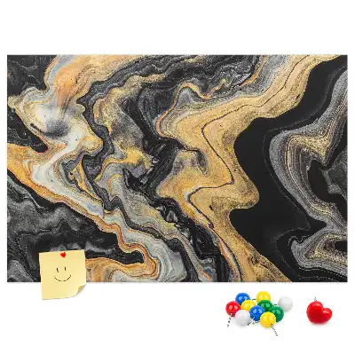 Printed Gold Marble Cork Board